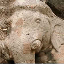 Stone elephant.